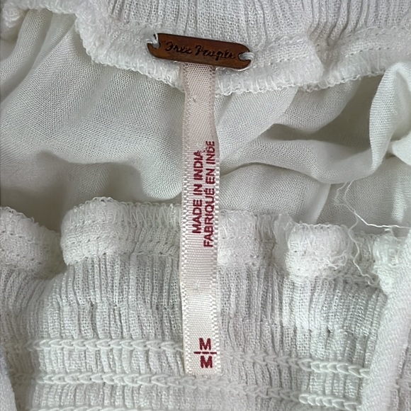 Free People Drop Dead Beauty Maxi Dress White Tiered Boho Lightweight Size M - Picture 5 of 8